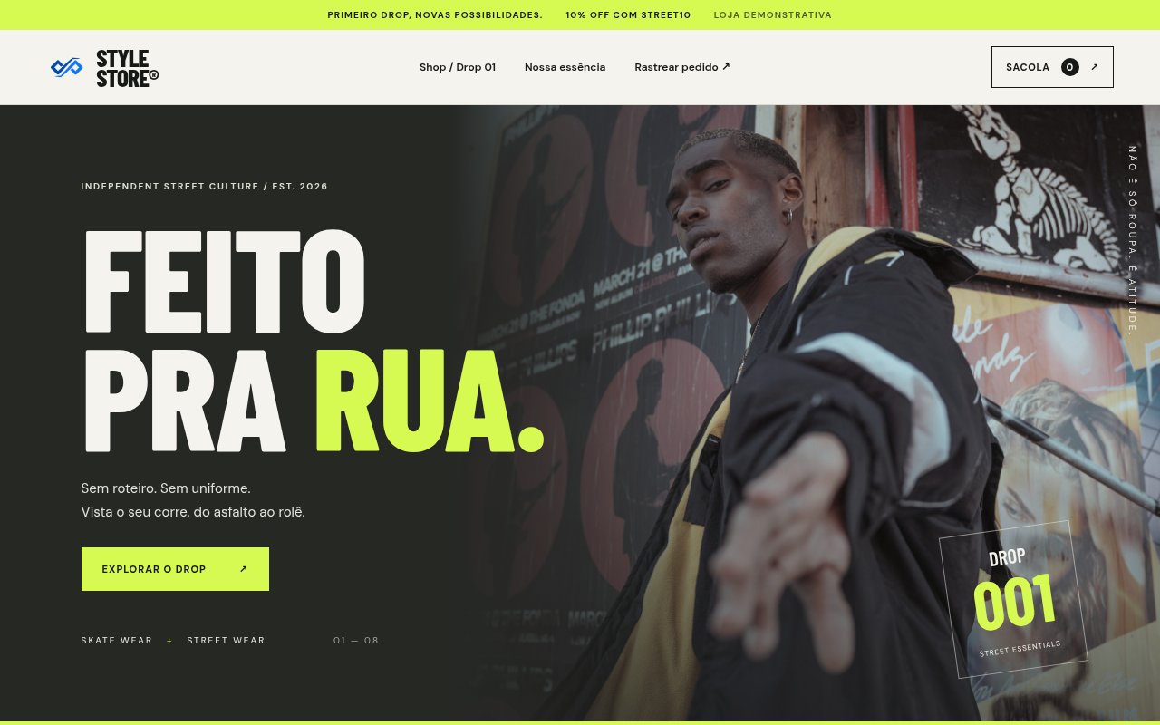 Preview do site Style Store